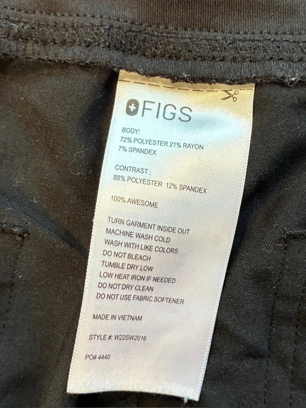 FIGS V-Neck Scrub 2 Pieces Set Black Technical Collection Mens Top 2XL Pants XL